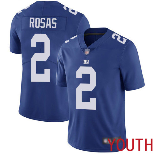 Youth New York Giants #2 Aldrick Rosas Royal Blue Team Color Vapor Untouchable Limited Player Football NFL Jersey